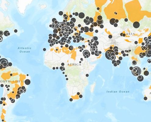 全球炼油厂地图由FracTracker - Ted Auch