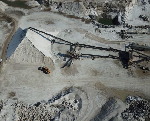 Sylvanian Minerals frac sand mine in South Rockwood, Michigan.