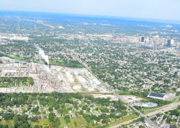 俄亥俄州炼油厂的航空图像